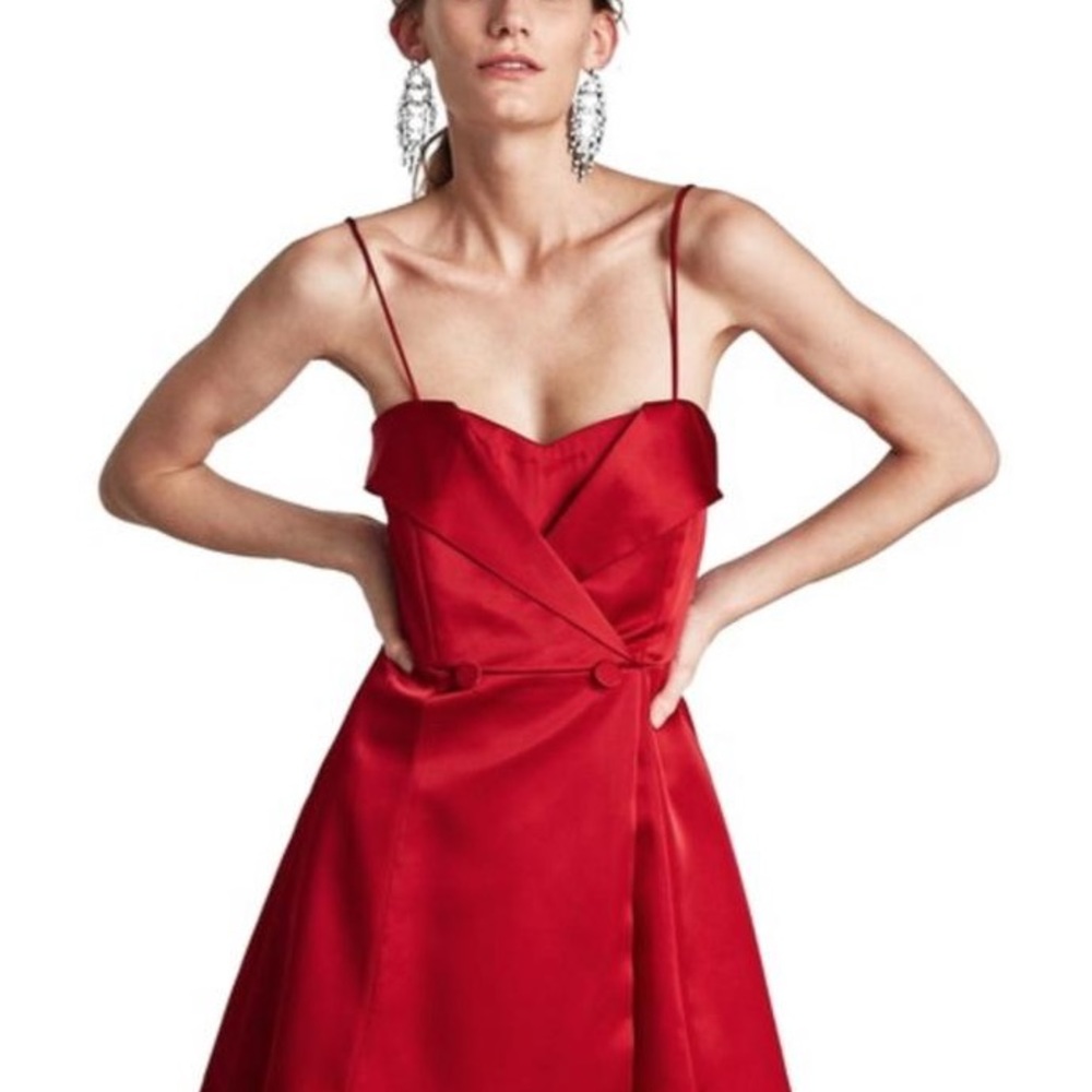 Zara Red Satin Dress Medium for Xmas holiday
